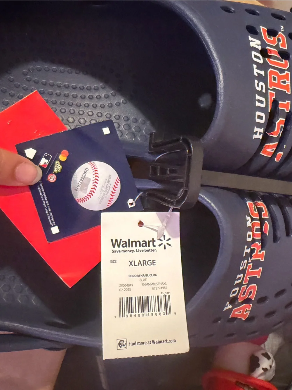 Adult Houston Astros slip-on clogs